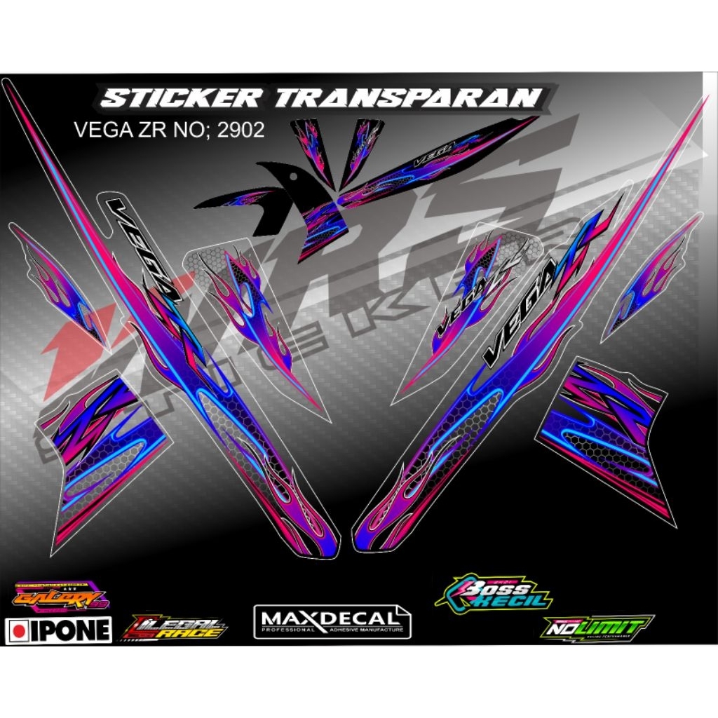 (COD)striping variasi transparan UV VEGA ZR