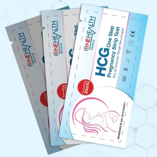 Onehealth HCG Alat Tes Kehamilan Strip HCG Test Strip Kemasan Eceran