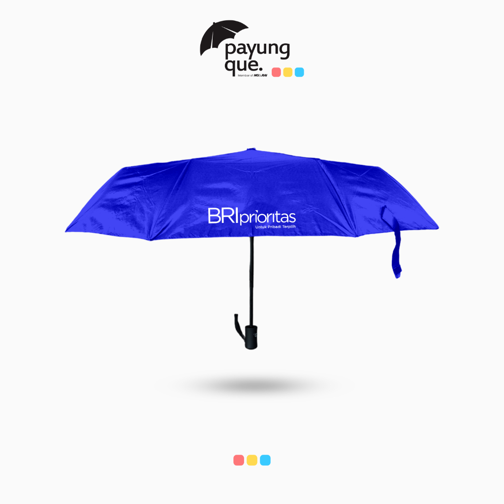 READY STOCK Payung Lipat Otomatis Promosi Logo Bank BRI Prioritas Bank Rakyat Indonesia