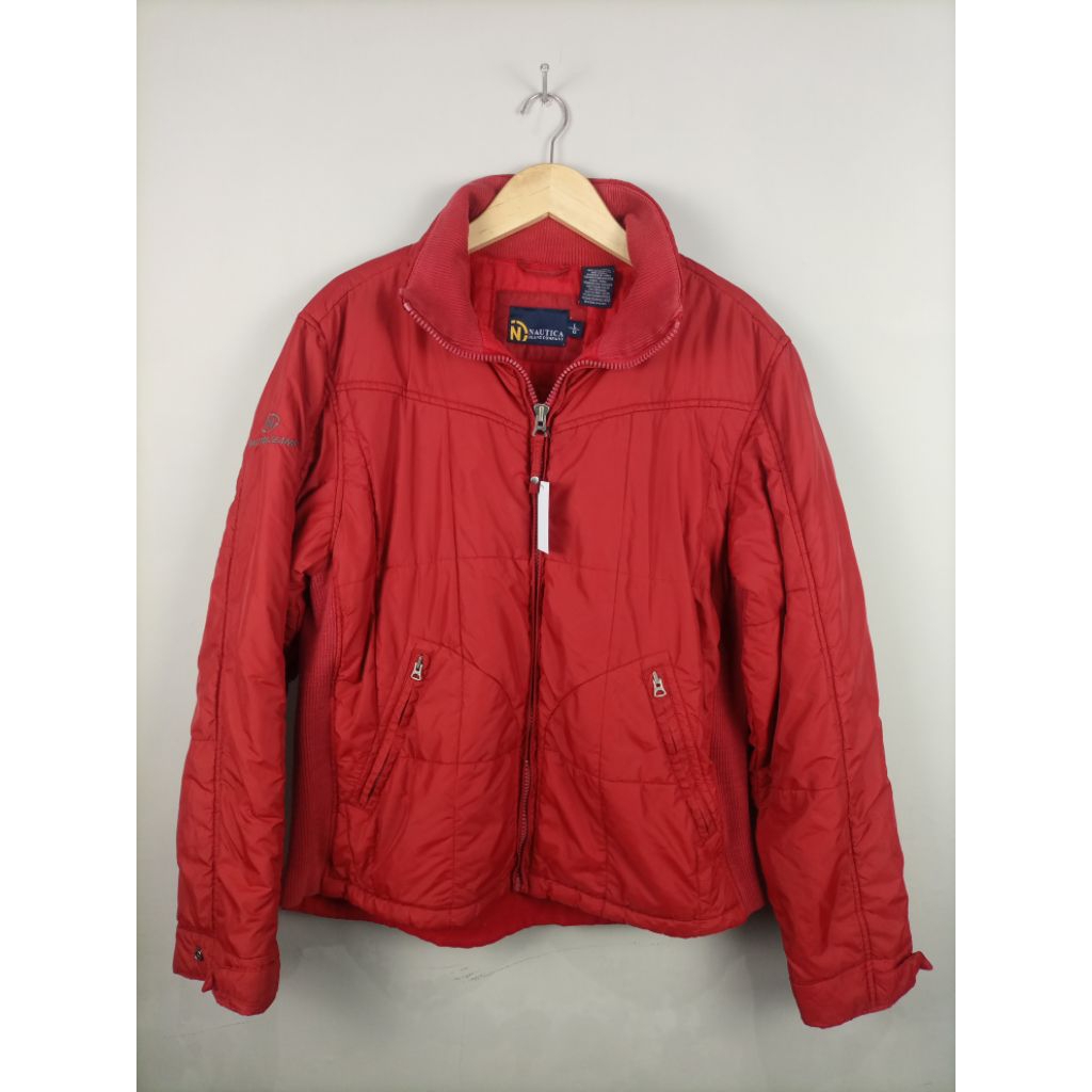 Jaket Nautica Jeans Original Tebal_Merah_Size L