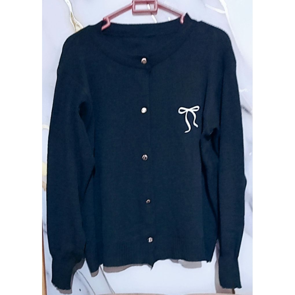 sweater rajut cardigan wanita dewasa korea style