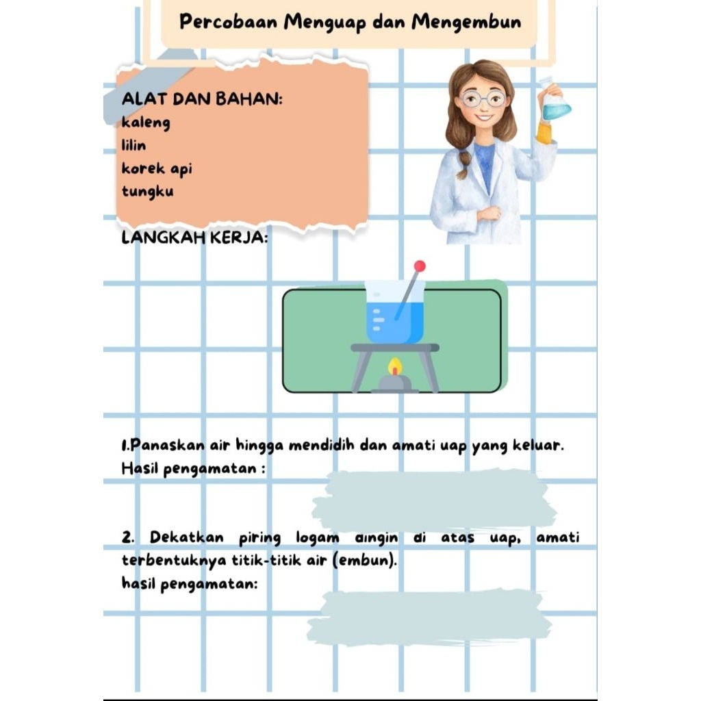 LKPD IPAS KELAS 4 - PERUBAHAN WUJUD BENDA (1 PERTEMUAN)