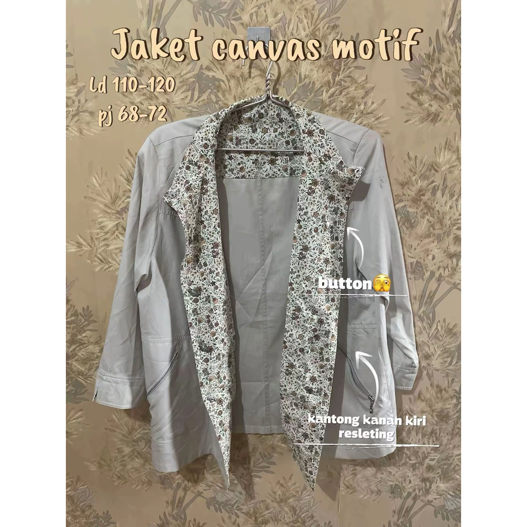 Jaket Wanita Jaket Casual Jaket Canvas