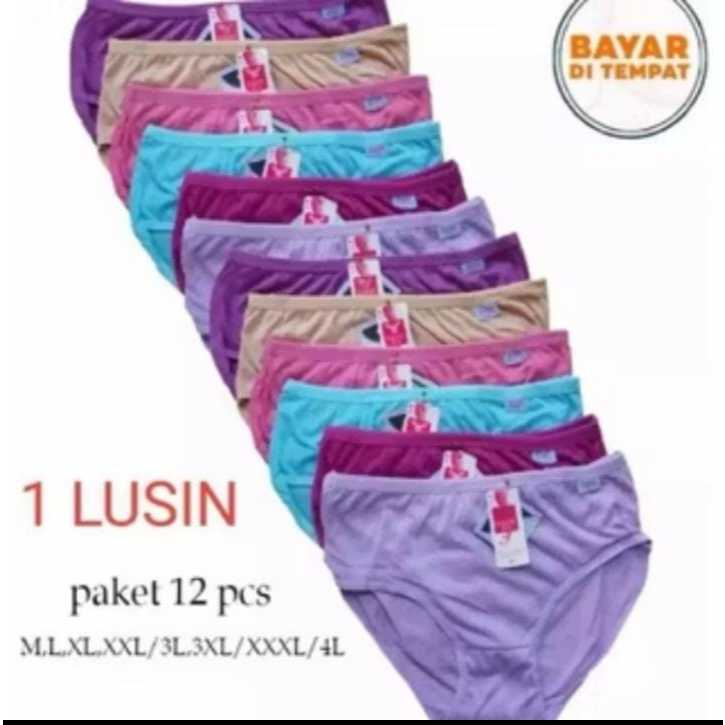 CD celana dalam wanita polos 1 lusin