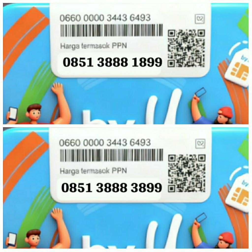 TELKOMSEL BYU NOMOR CANTIK 3888 3899 1899 899 38883 ABCD ABCD