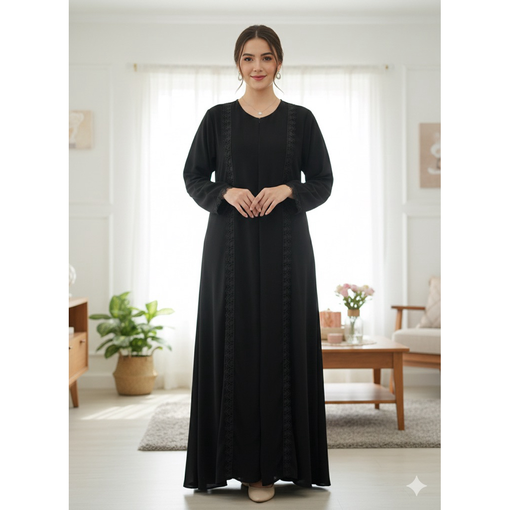 Abaya 2026 Abaya renda  Abaya jatblack abaya hitam pekat abaya grosi rabaya remaja abaya dewasa baju