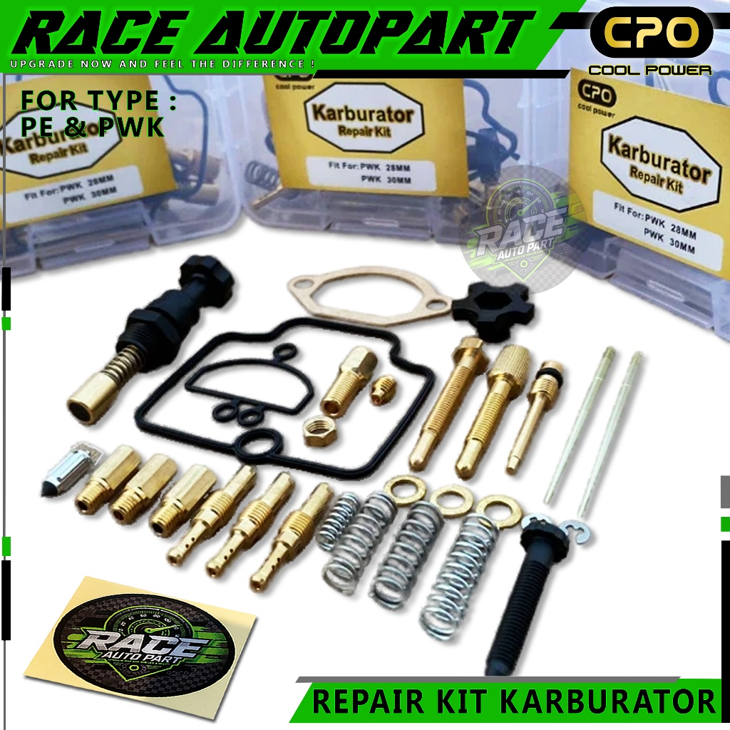 CPO Repair Kit Karburator PE PWK  Universal Pe 24 26 28 30 Pwk 28 30 32 34 36 38 Semua Karbu Parkit
