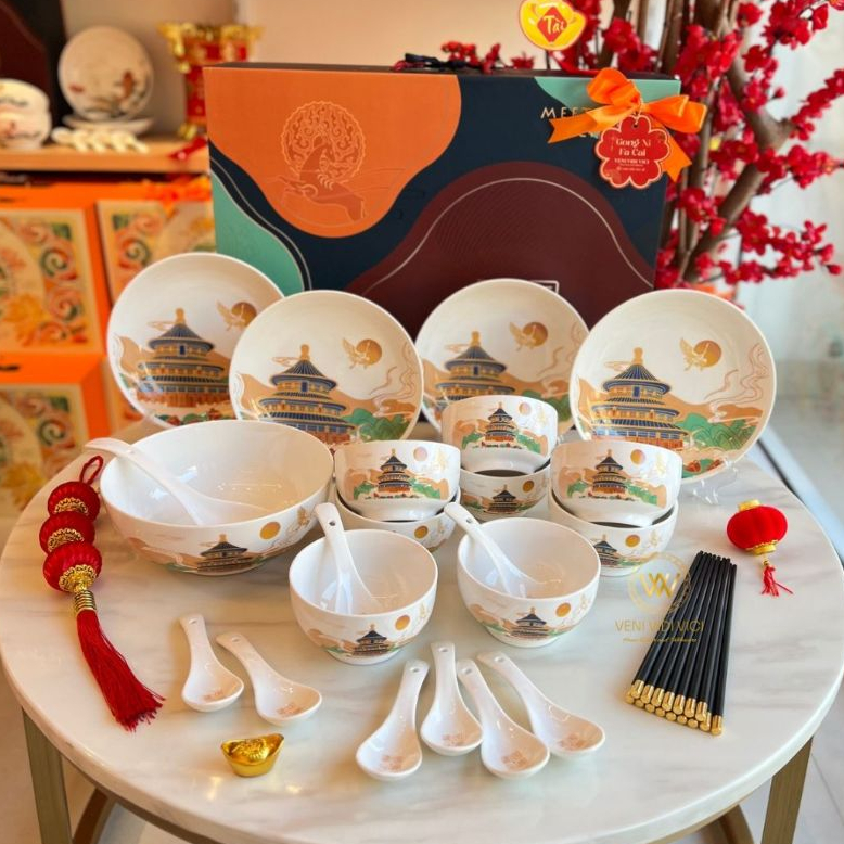 Hampers Imlek CNY 2026/ Parcel Imlek/ Hampers CNY/ Dynasty Complete Set/Set Piring & Mangkuk Hampers