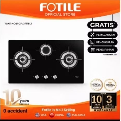 FOTILE Kompor Gas Tanam 3 Tungku - GHG78312