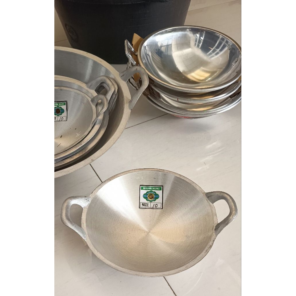 Wajan SP hijau 10/Wajan jawa cor/wajan cor alumunium/wajan jawa SP/wajan SP hijau/wajan penggorengan