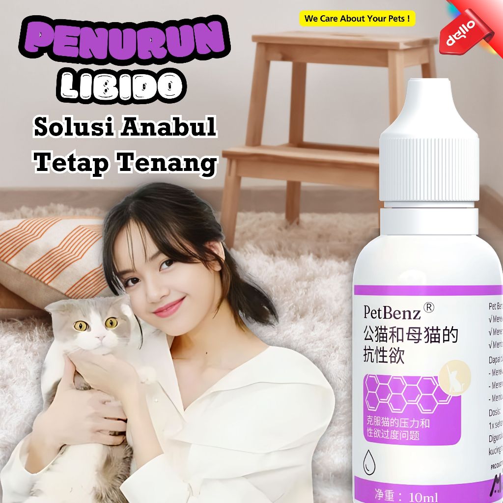 Libido Drops Obat Penurun Birahi Libido Kucing Jantan Betina DELLO