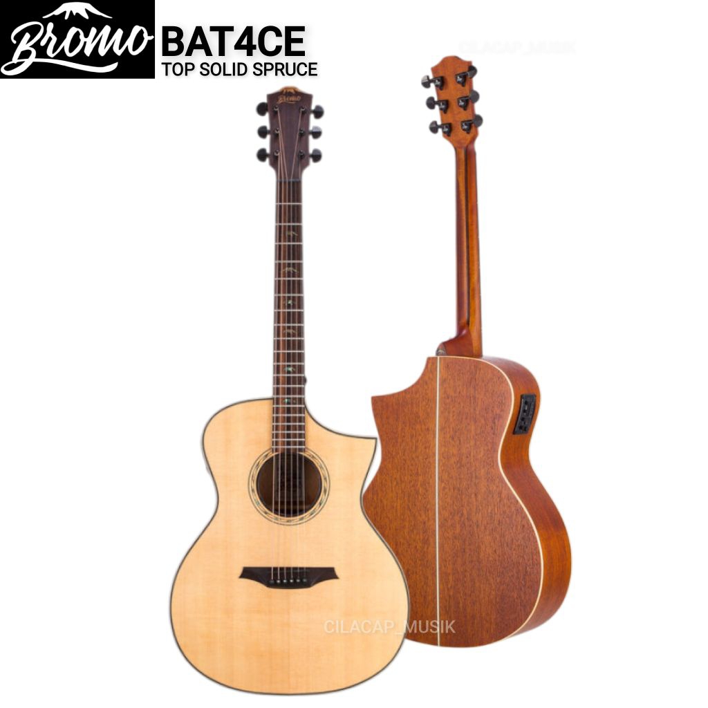 GITAR BROMO BAT4CE GITAR BROMO BAT 4 CE BROMO AKUSTIK ELEKTRIK TOP SOLID SPURCE