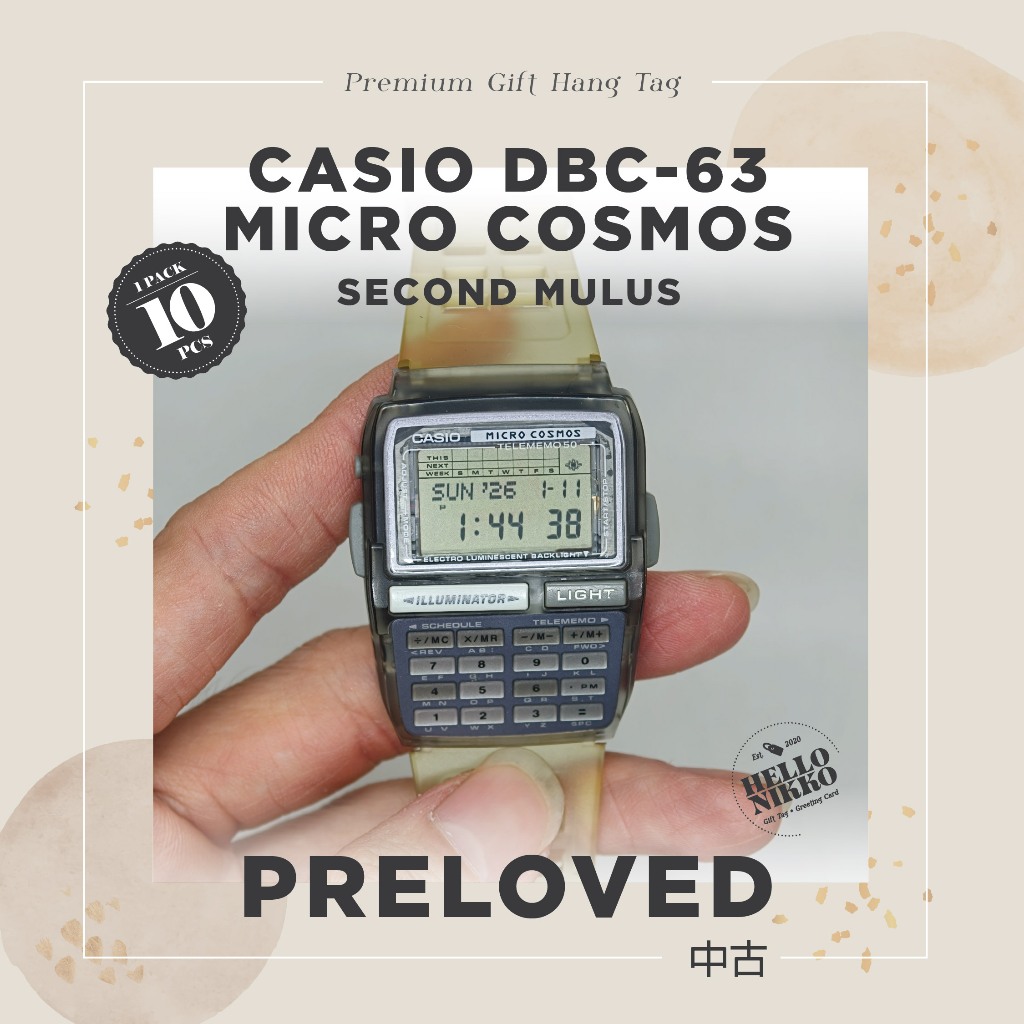 JAM TANGAN ORIGINAL CASIO DATABANK DIGITAL DBC 32 MICRO COSMOS - SECOND MULUS PRELOVED SIAP PAKAI