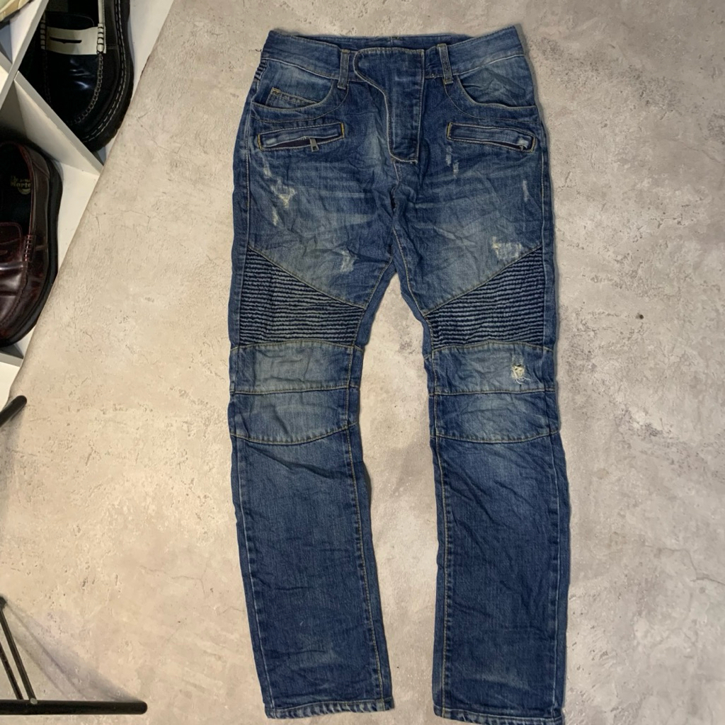 balmain biker pant jeans