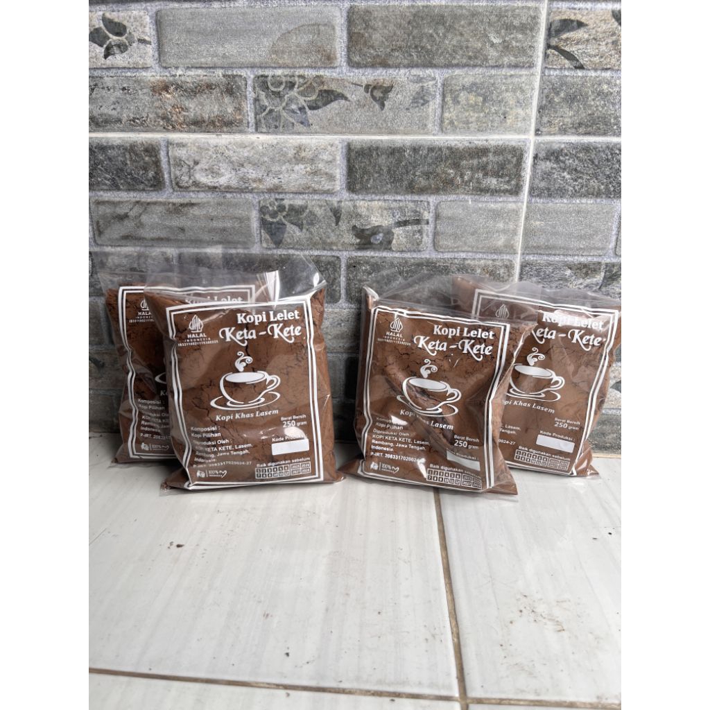 PAKET BUNDLING 1KG KOPI LELET KETA KETE LASEM ORIGINAL | 250Gr 4Pcs | Grade B