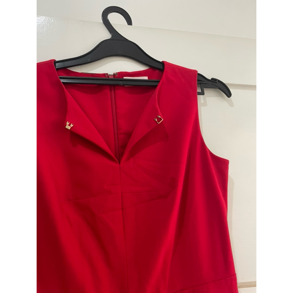 dress merah calvin klein preloved