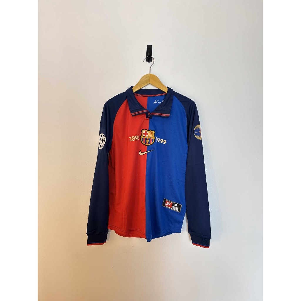 Jersey Long Sleeve Barcelona Home 1999–2000 – Size M