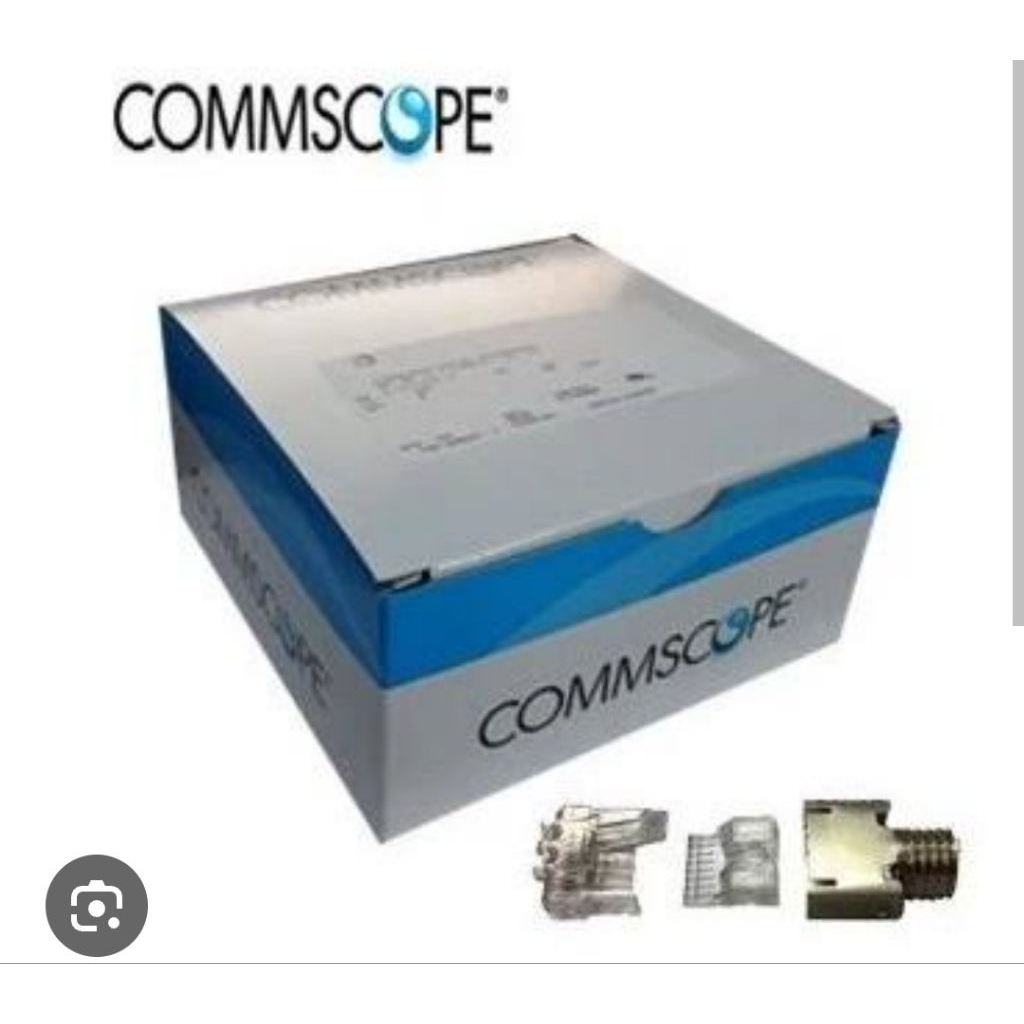 KONEKTOR LAN COMSCOPE RJ45 CAT6 METAL SHEILD PISAH BESI ORIGINAL ECER SATUAN