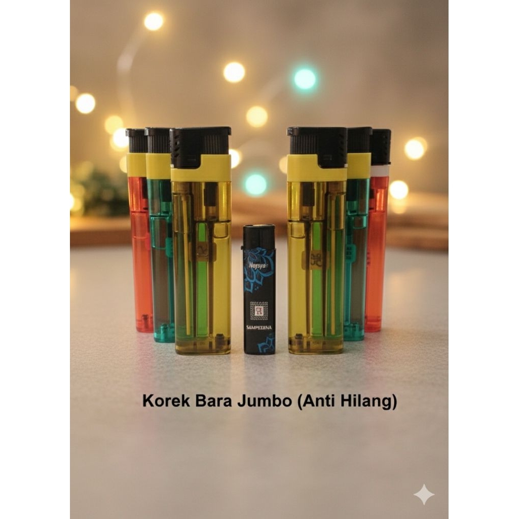 Korek Api Gas Bara JUMBO Anti Angin Ukuran Lebih Besar