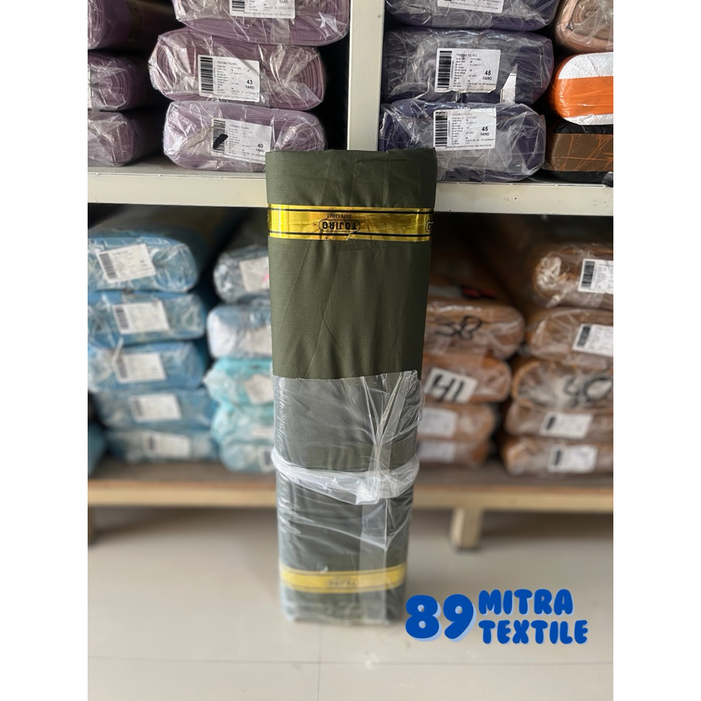 KAIN TOYOBO TOJIRO PREMIUM HIJAU LUMUT 1 ROLLAN/GULUNGAN ISI 40 YARD