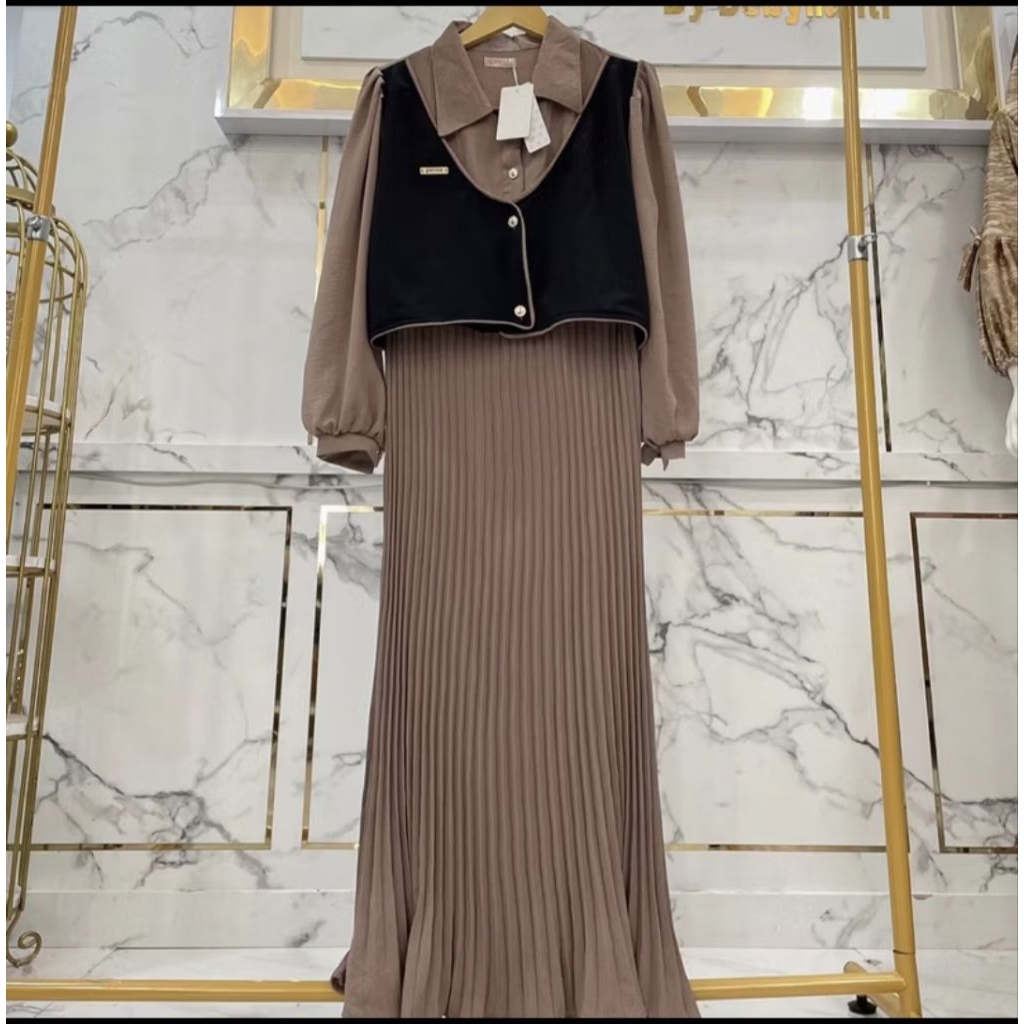 Gwenza gamis plisket