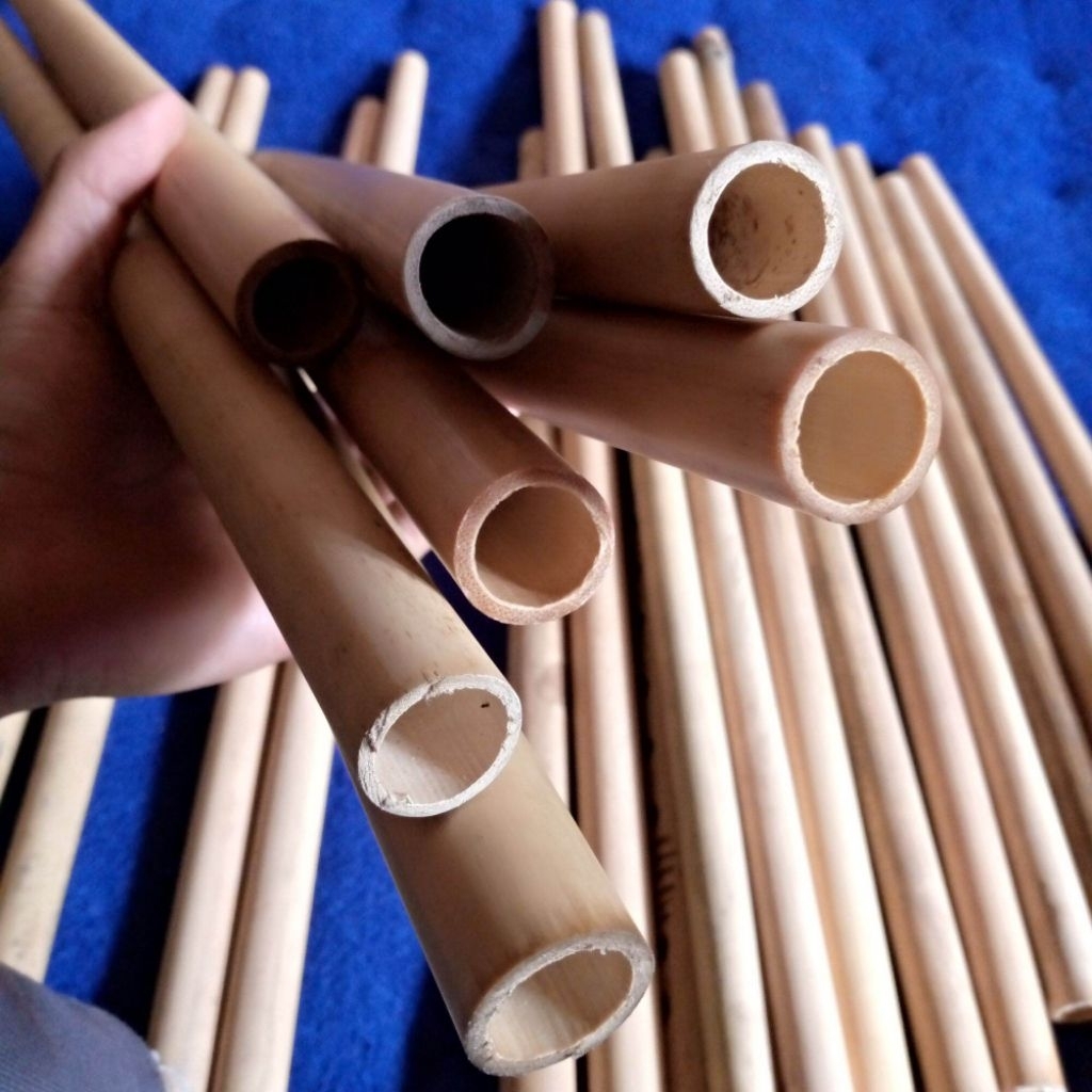 bambu Tamiang kering bahan suling