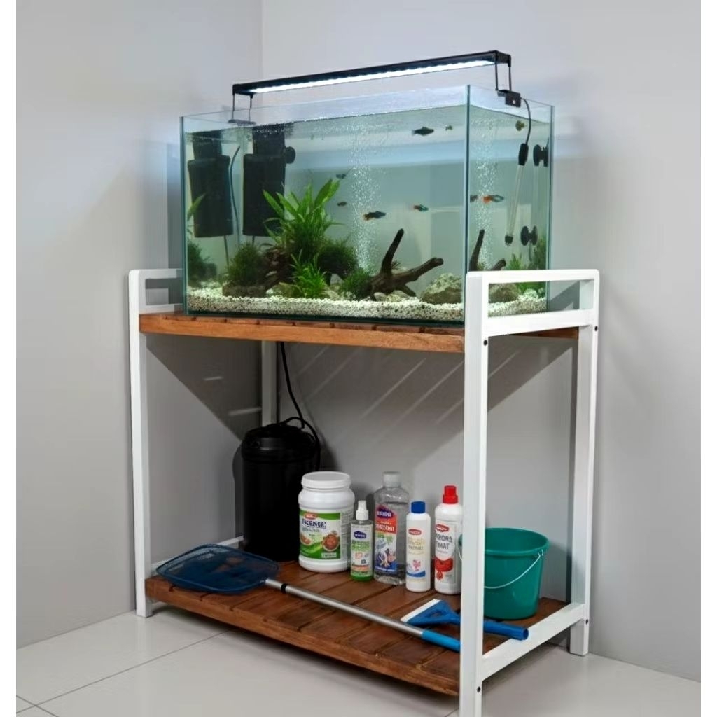 Rak Aquarium Estetik / Rak Oven / Otto / Rak Kayu Premium