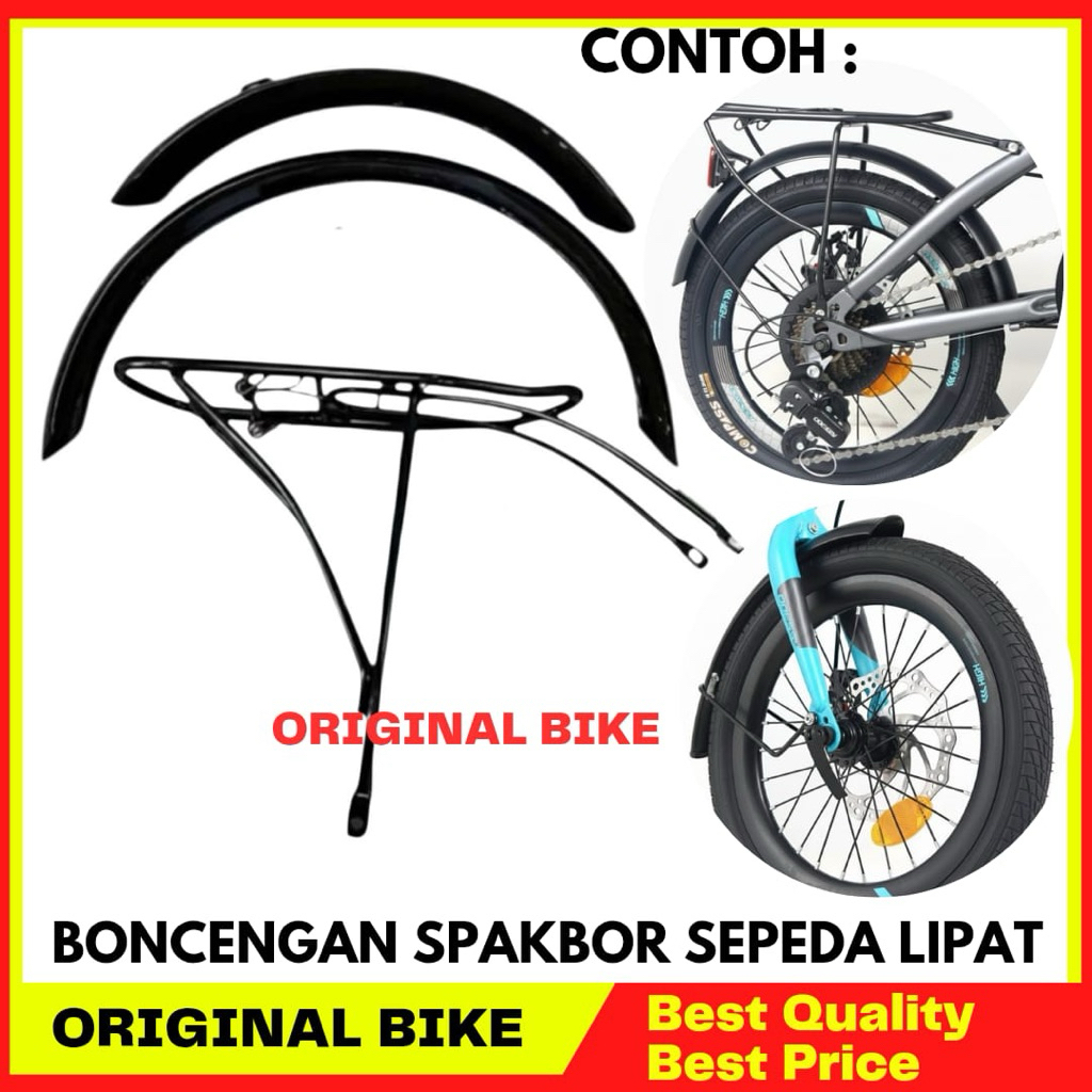 Boncengan sepeda lipat 16 inch dan Spakbor untuk Sepeda Lipat