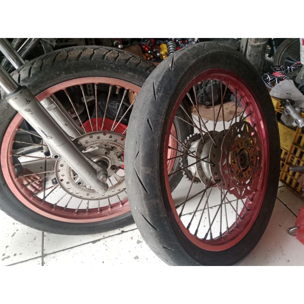 velg almunium supra double disk velg double disk supra 125 full set