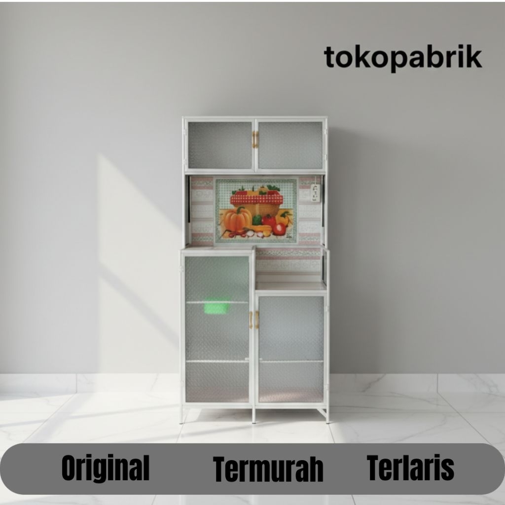 Rak piring 3 pintu rak piring 2 pintu minimalis lemari sayur serbaguna rak piring keramik lemari dap