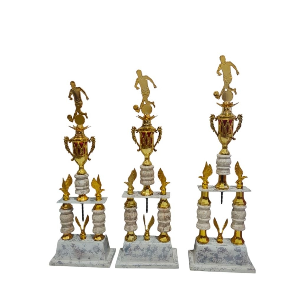 Piala kaki 2 tinggi 90cm kayu motif marmer