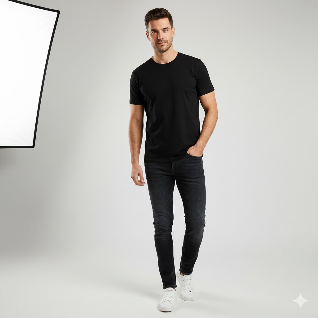 BAJU WANITA DAN PRIA POLOS OVERSIZE SANTAI CASUAL WARNA HITAM