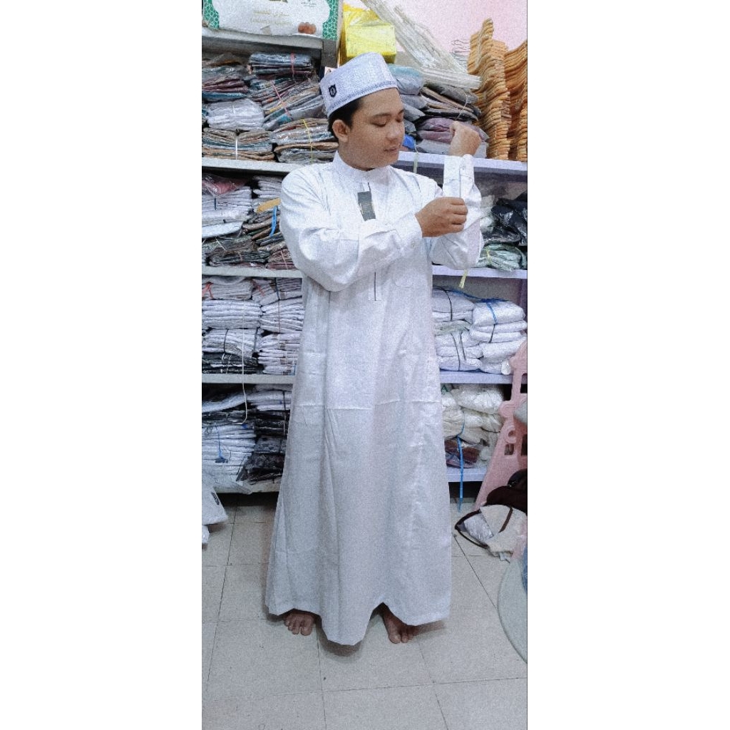 Jubah Putih  Pria Dewasa, Jubah Putih Denpasar, Jubah Premium