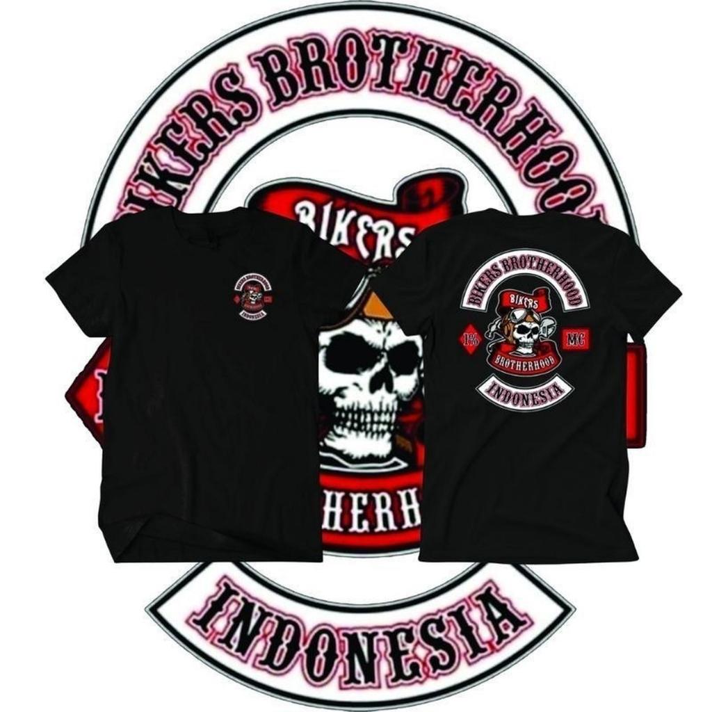 Kaos Tshirt Baju Murah Combed 30 Distro BIKER BROTHERHOOD MC BBMC klub motor club otomotif modifikas