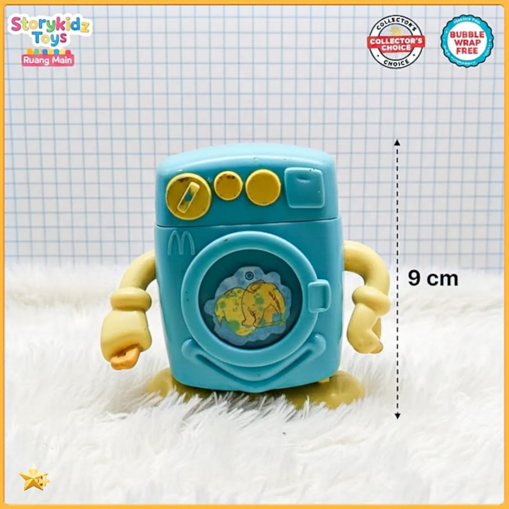 Mainan Jadul Unik McD - Figure Mesin Cuci Antropomorfik Lawas - Koleksi Happy Meal Langka 2010