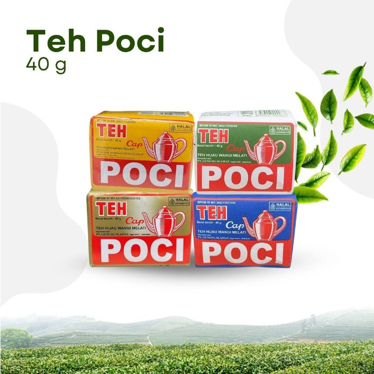 Teh Poci 40g | Teh Wangi Melati | Teh Bubuk Original