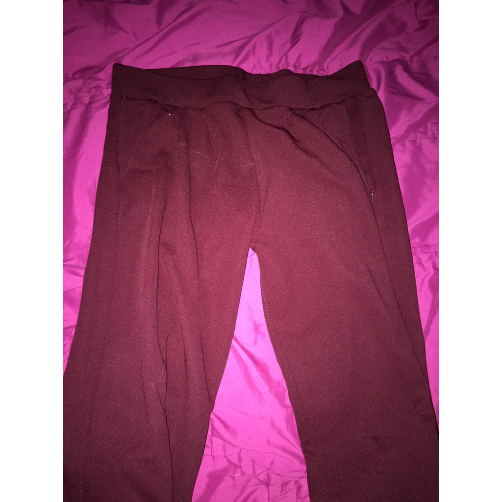 Preloved Ankle Pants Maroon