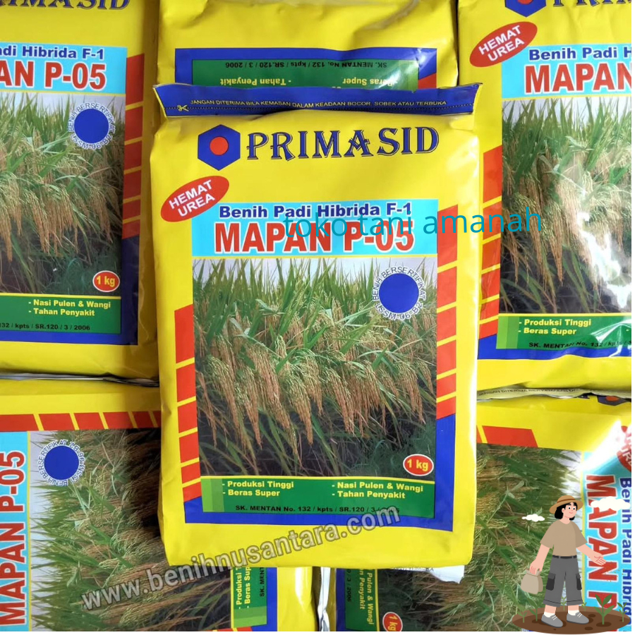 PROMO BENIH BIBIT PADI HIBRIDA MAPAN P 05 1 KG KEMASAN ASLI PABRIK PRIMASID EXP 2026