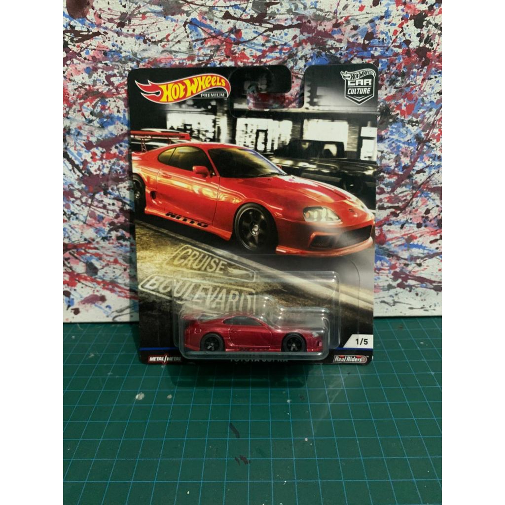 HOT WHEELS TOYOTA SUPRA MERAH PREMIUM