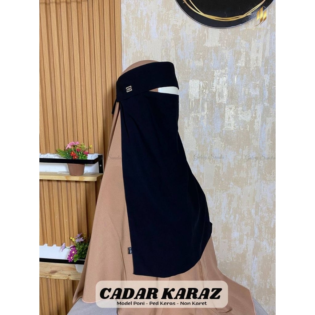 Cadar bandana & Poni Karaz size XL ORI SAUDI/Cadar karaz /cadar butik karaz
