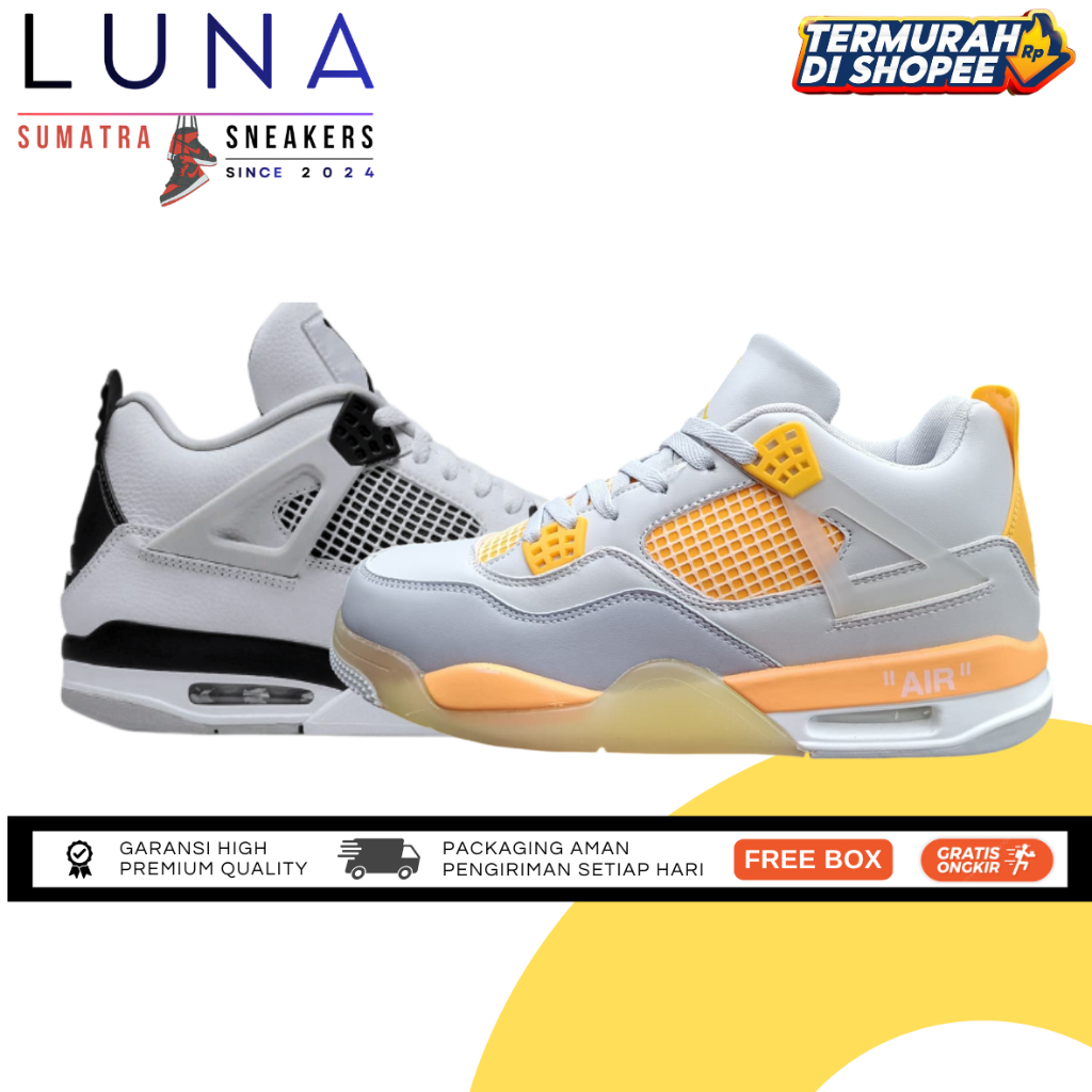 Sepatu Basket Jordan Retro 4 High Premium Quality Terbaik dan Termurah - Luna Sumatra Sneakers