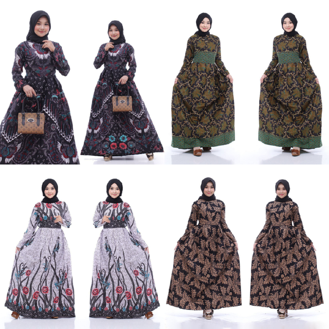 Batik Alfin - Gamis batik cantik gamis wanita model kekinian terbaru gamis muslim