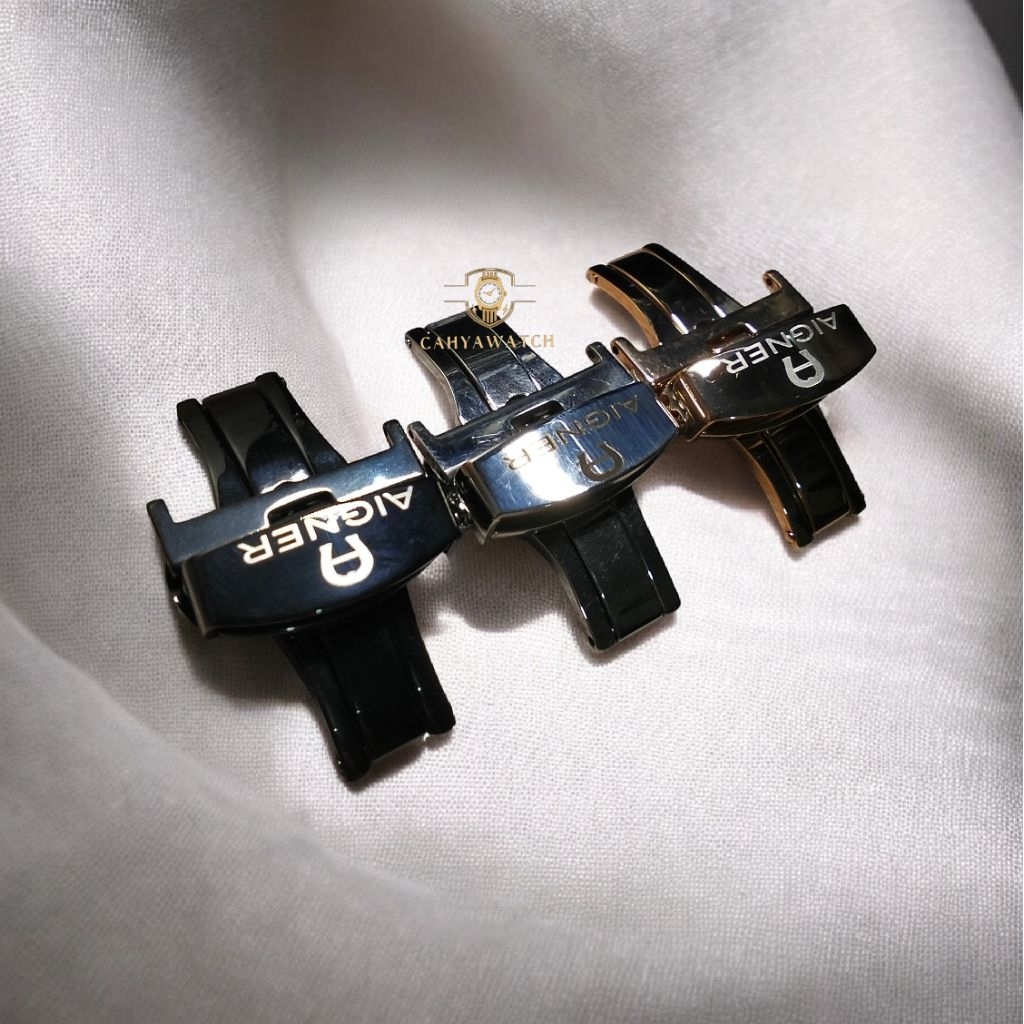 Buckle Engsel Pengait Jam Tangan Aigner Stainless Steell