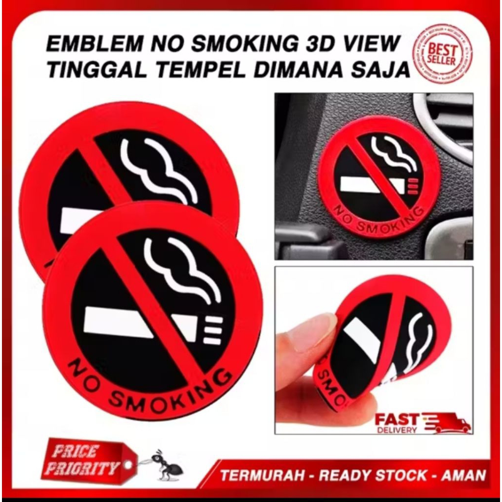 Stiker dilarang merokok | plus Perekat, Tahan Lama, Mudah Dipasang