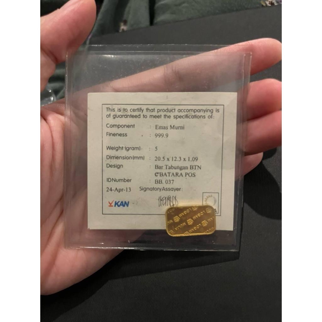 ANTAM Gold Retro 5gr Logam Mulia 99,99% Asli