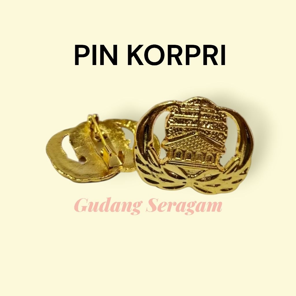 pin korpri peniti kuningan premium. besar dan kecil