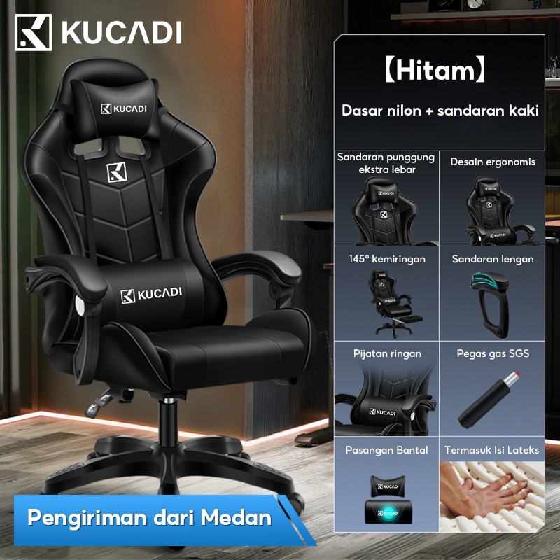 KUCADI [Pengiriman Dari Medan ] Kursi Gaming Kursi Komputer Kursi Permainan Kursui Putar   Kursi Hid
