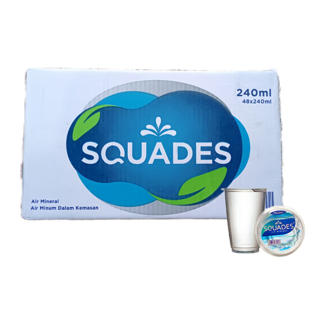 Squades Air Mineral 240ml 1 Dus Isi 48 Gelas