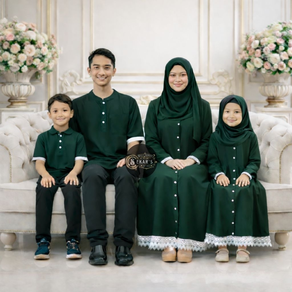 COUPLE HULYA SET/COUPLE GAMIS HULYA/COUPLE ANAK/SARIMBIT HULYA FAMILY/COUPLE KELUARGA HULYA