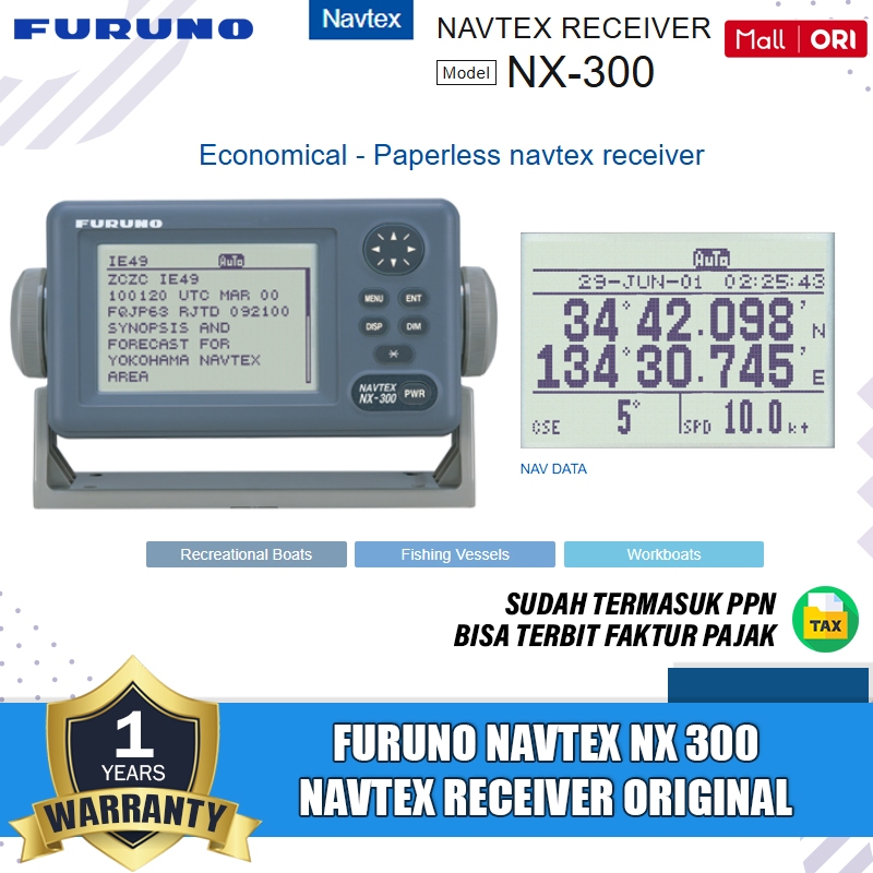 FURUNO Navtex NX 300 NX300 NX-300 Furuno Navtex Receiver Nx 300 Original Garansi Resmi